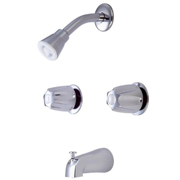 Furnorama Two Handles Tub-Shower Faucet - Polished Chrome Finish FU347913